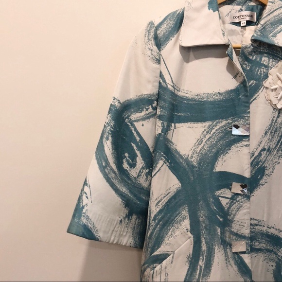 French Boutique Chic Spring Jacket Cottonade sz 10 - Picture 4 of 8